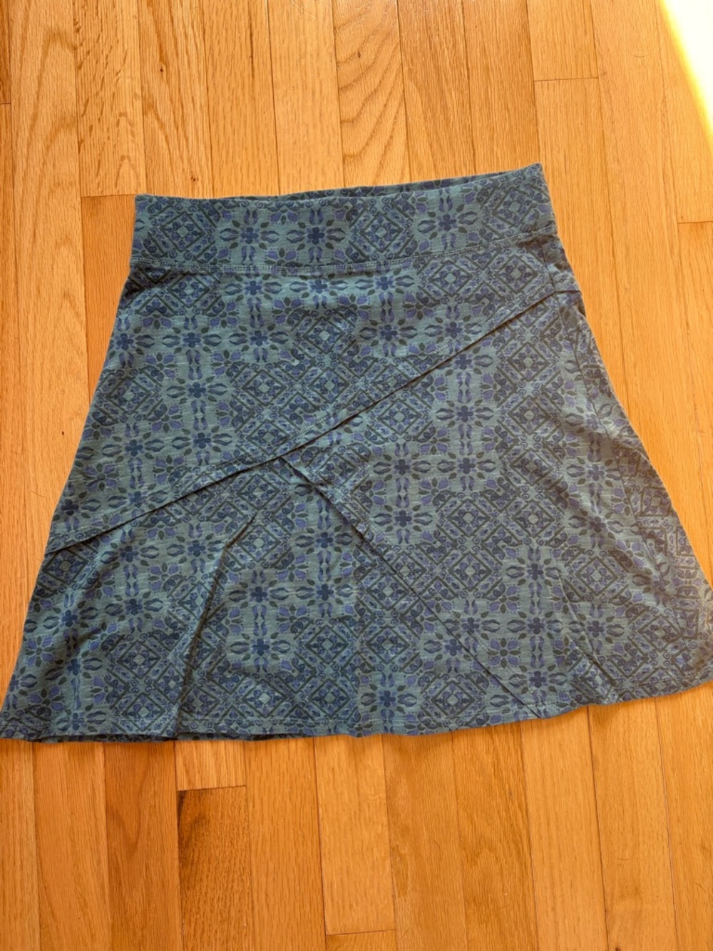 Toad & Co Oblique skirt x-small Blue Patterned A-Line Women's Skirt